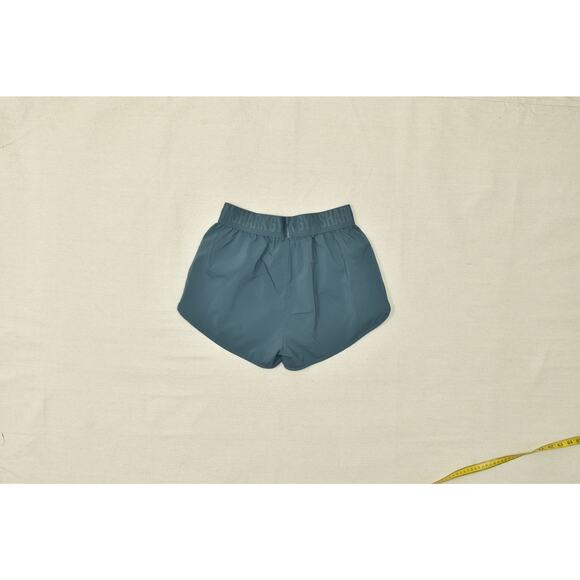 Gymshark Shorts Women's Blue Running Logo Woven Gym Size S Athletic Polyester - Picture 2 of 8